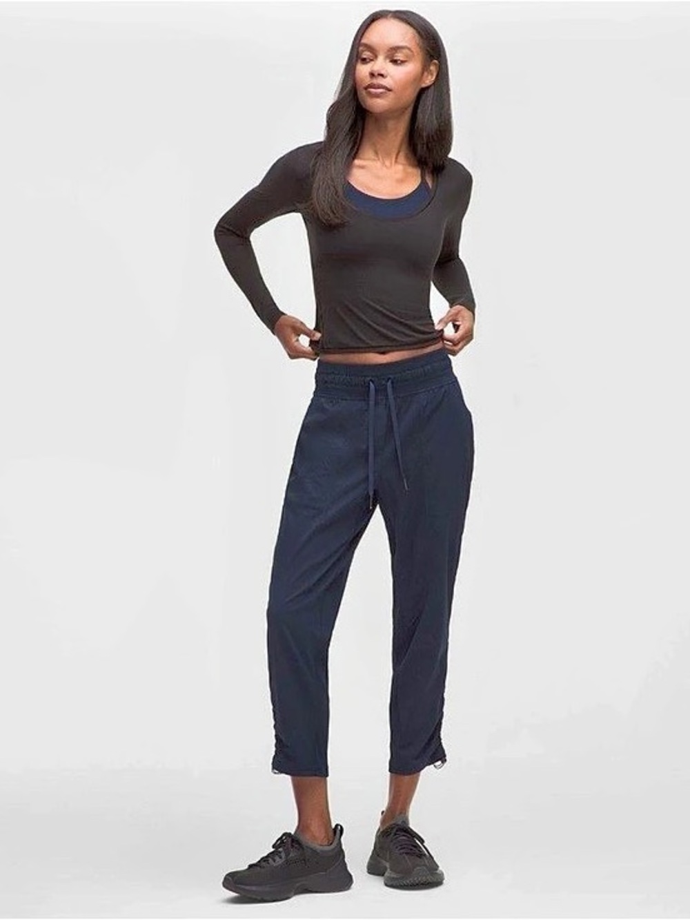 Lululemon Dance Studio Mid-Rise Cropped Pant Navy size 12